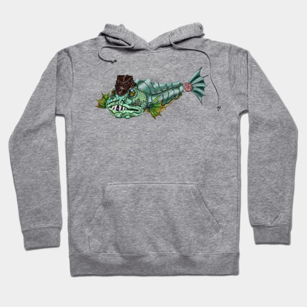 Hector Spittle the steampunk archer fish Hoodie by rlnielsen4